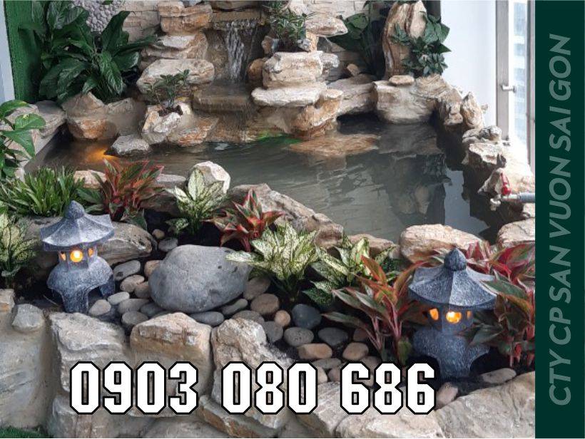 Thi công Hồ Cá Koi Ban Công - Chị Hiền VINHOME
