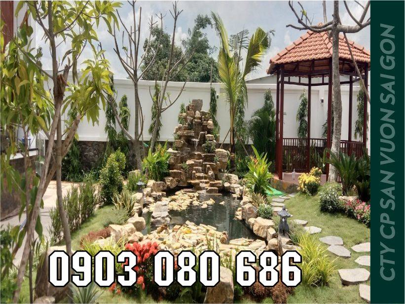 Thi công Hồ Cá Koi Có Chòi Nghỉ Mát - Tây Ninh