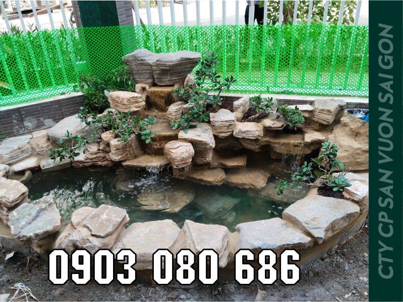 Thi công Hồ Cá Koi Kết Hợp Thác Nước - Cao Thắng - Q.10