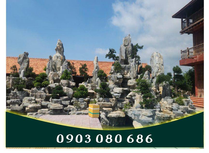 Thi Công Hòn Non Bộ Núi Đá - Nhà Thờ Họ Cần Giờ