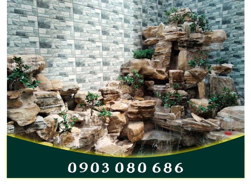 Thi Công Hòn Non Bộ Thác Nước - Chị Tú - Bình Tân