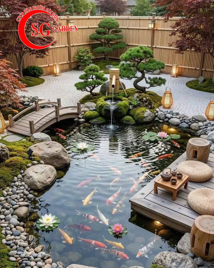Thiết kế thi công hồ cá koi đẹp 34