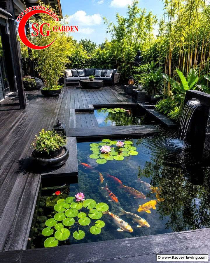 Thiết kế thi công hồ cá koi đẹp 47