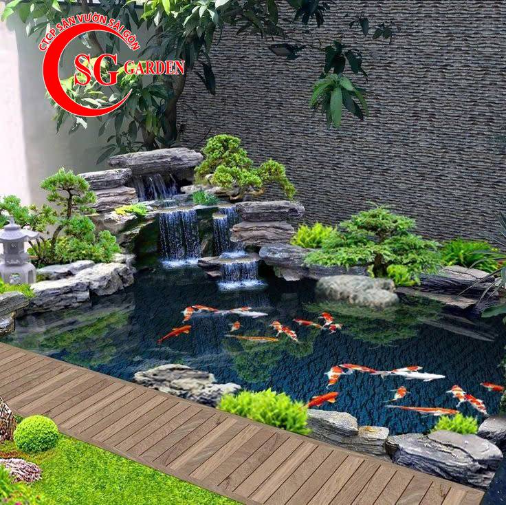 Thiết kế thi công hồ cá koi đẹp 53