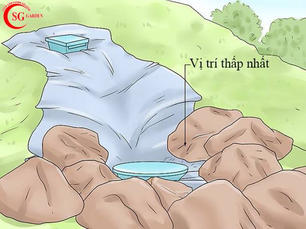 cách làm tiểu cảnh thác nước sân vườn đẹp 7