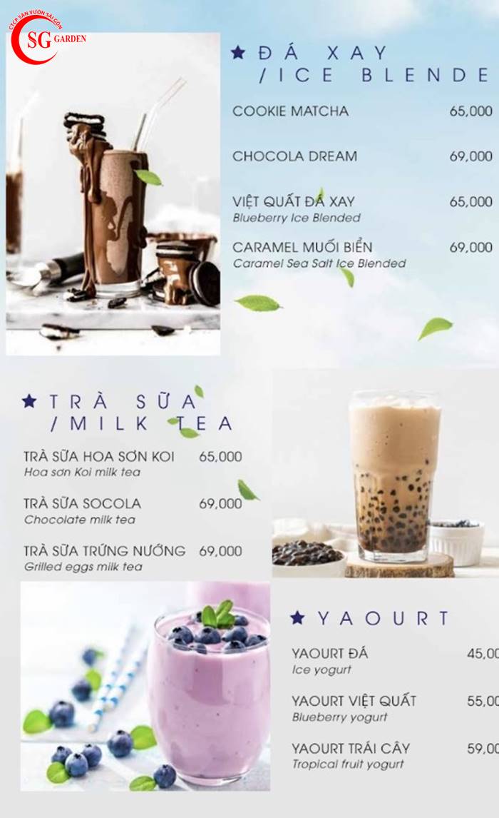 menu Hoa Sơn Koi Coffee